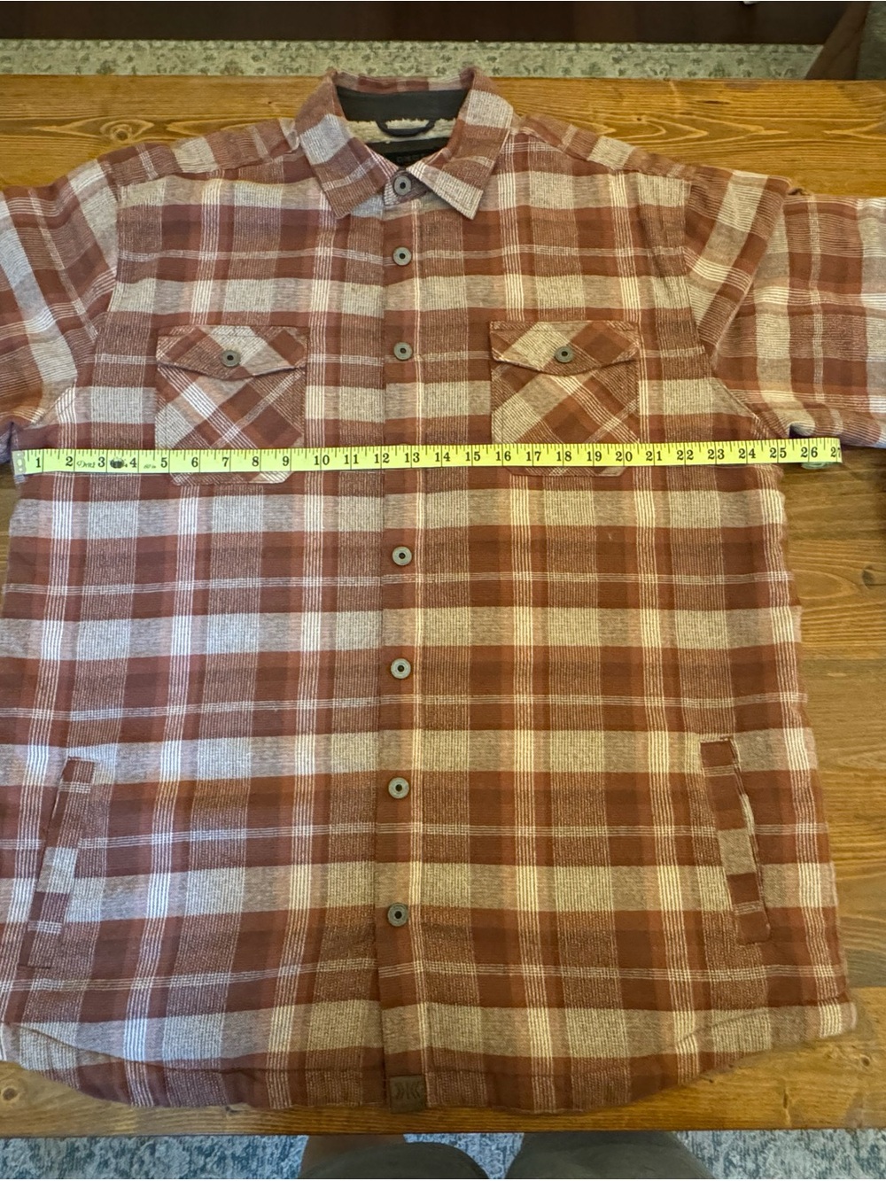 Dakota Grizzly Men's Lined Plaid Flannel Shirt Jacket Shacket Brown / Copper